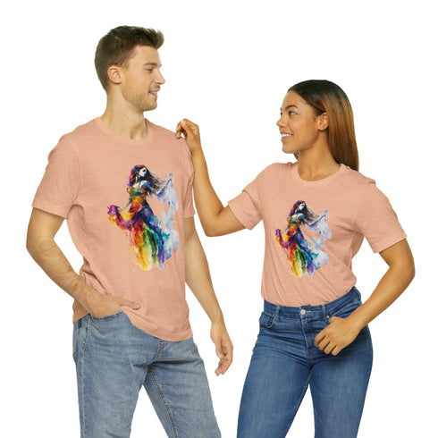 Rainbow Belly Dancer's Pose - Short Sleeve Tee